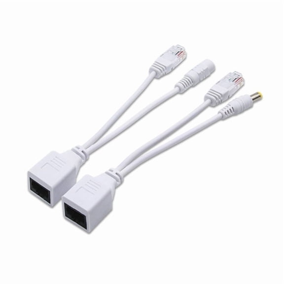 Passive PoE Injector and PoE Splitter Kit PoE Injector Splitter With RJ45 DC5.5x2.1mmConnector For Ethernet Power Over