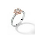 thumbnail image 3 of 1 carat Round Brilliant Cut Moissanite Engagement Ring Simulant Promise Ring, 3 of 5