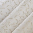 thumbnail image 2 of No. 918 Holly 2-pack Metallic Embroidery Christmas Sheer Rod Pocket Curtain Panel Pair, Gold, 37"W x 84"L (2 Panels), 2 of 7