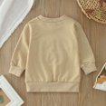 thumbnail image 5 of Utlike Girls Sweatshirt Toddler Child Long Sleeve Letter Prints Pullover Pullover Trend Top Streetwear Beige 2-3 Years, 5 of 8