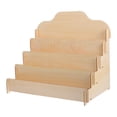 thumbnail image 3 of KAKOWELY Tiered Greeting Card Display Stand Wooden Sticker Display Stand Table Display Trade Shows Rack Portable Card Display Rack for Vendors Retail Counter,15.75X"X14.17"X10.43", 3 of 5