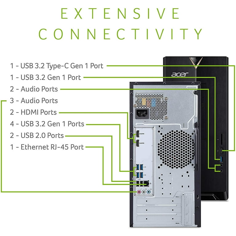 Acer Aspire TC-895-UA92 PC: Intel Core i5, 12GB DDR4, 512GB Acer Aspire TC-895-UA92 PC: Intel Core i5, 12GB DDR4, 512GB