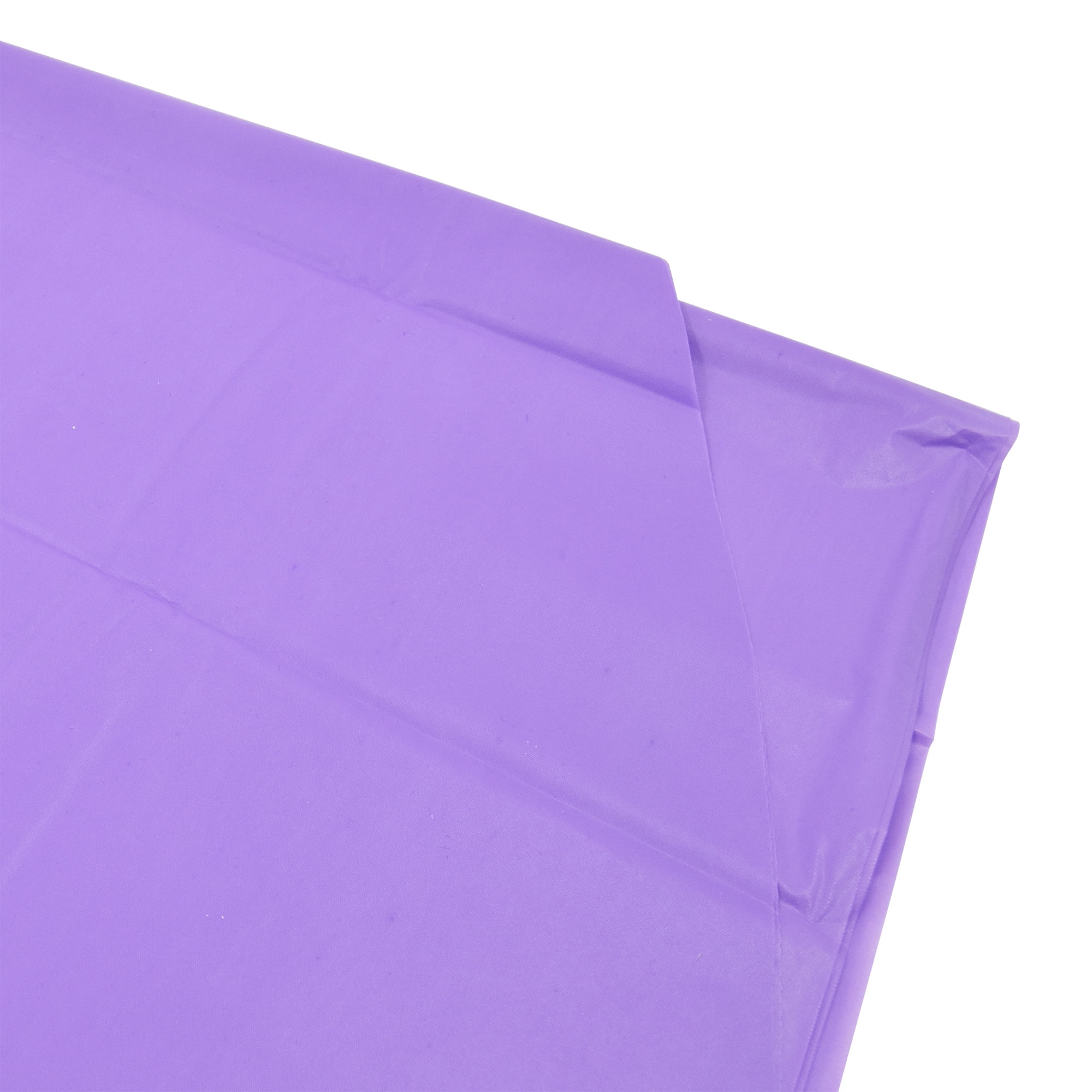 Way To Celebrate Round Plastic Table Cover, Purple, 84 in
