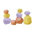 thumbnail image 1 of Piedras de apilamiento de arco iris de madera, juguetes de madera de colores, bloques de apilamiento para niños, juguete intelectual Montessori, juego de equilibrio de piedras de apilamiento Fivean unisex, 1 of 2
