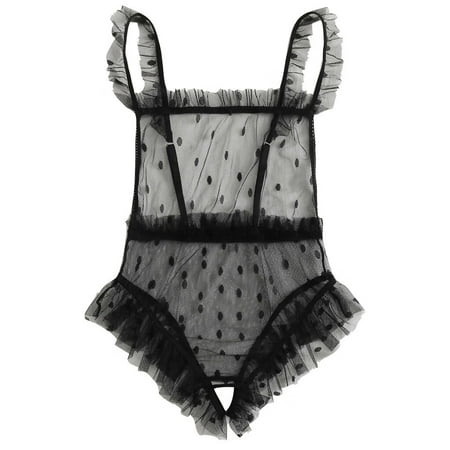 

Mackneog Plus Size Underwear Bodysuit Jumpsuit Lace Lingerie Silk Underwear Sleepwear Underwear Pajamas Satin Polyester Lace Thong Plus Size Panties