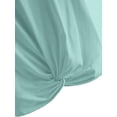 thumbnail image 4 of Haut Court d'Été pour Femme Uni à Manches Courtes, T-Shirt à devant Torsadé, Vert, P, 4 of 5