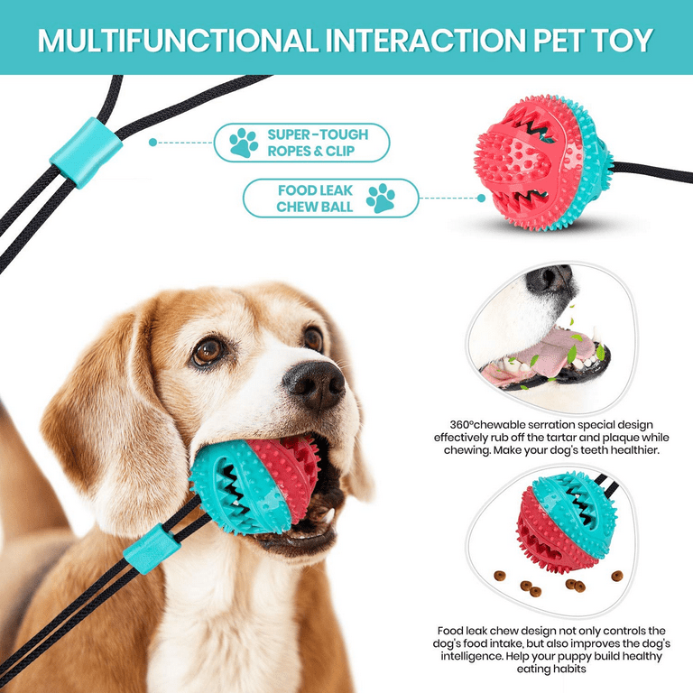 Dog Ball Toys, Puppies Training Toys, Sucker Dog Rope Toys for Large Dogs,  Dog Teeth Cleaning Toys 