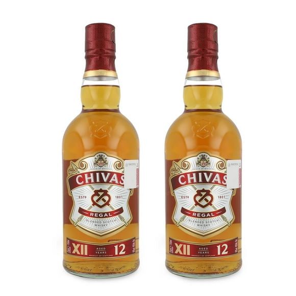Paquete De 2 Whisky Chivas Regal 12 Años 750 Ml X2