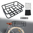 thumbnail image 6 of Rear Rack Bike Basket Basket Adult Metal Luggage Rack Carrying Pets Carrier Bike Rack for Adult Bike Shopping Luggage withWaterproof Cover, 6 of 8