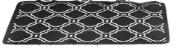 15-Piece Bathroom Set: 2-Rugs/Mats Non Slip, 1 Fabric Shower Curtain, With 12-Fabric Covered Rings, Different Styles and Colors For Home Bath Dcor Ryan Black