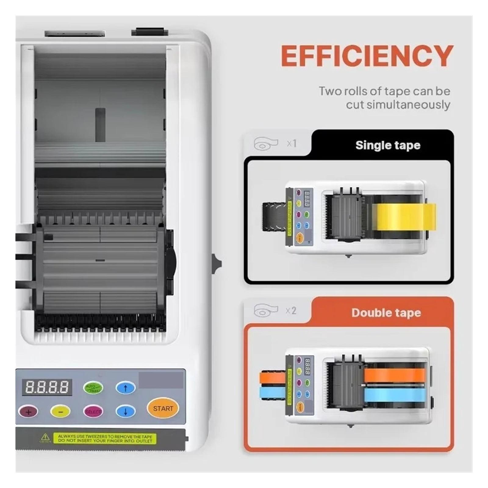 Ribbon Cutting Machine, Upgraded Automatic Tape Dispenser with 6-60mm Width