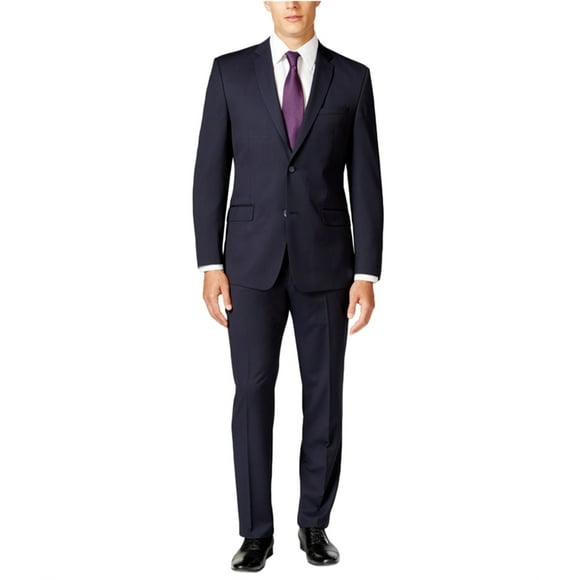 Marc New York Mens Micro Stripe Two Button Blazer Jacket, Black, 42 Short