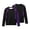 Purple, variant on Unisex Children Athletic Tee, Color Block Long Sleeve Sports Running Shirt