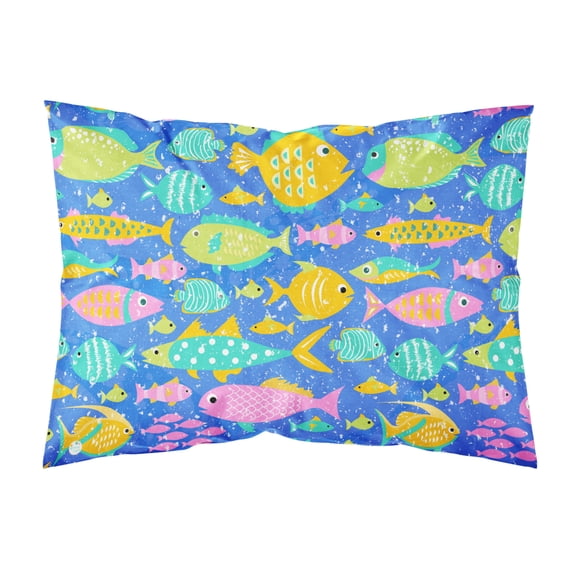 Little Colorful Fishes Fabric Standard Pillowcase