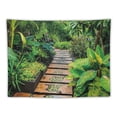 thumbnail image 5 of Shiartex  Peace Garden Tapestry, Garden with Tropical Plants and Wooden Path Tranquility Harmony Theme, Fabric Wall Hanging Decor for Bedroom Living Room DormGreen Pale Brown Painting, 5 of 6