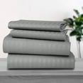 thumbnail image 6 of Lux Decor Collection King Size Sheet Set - Hotel Luxury Bedding Sheets Set, Deep Pocket Fitted Bed Sheet, Flat Sheet & Pillowcases - Gray, 6 of 6