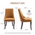 thumbnail image 2 of MIKIBAMA Modern Gold Velvet Upholstered Accent Dining Chair, Set of 2, 2 of 5