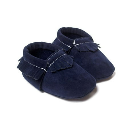 

Kids Baby Shoes PU Suede Leather Newborn Boys Girls Soft Shoes Fringe Soft Soled Non-slip Footwear Crib First Walkers