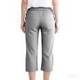 thumbnail image 4 of MLQIDK Womens Capris for Summer Striped Capri Pants Knee Length High Waisted Lightweight Capris Dressy Casual Striped Capris with Pockets Black S, 4 of 7