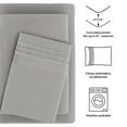 thumbnail image 6 of Lux Decor Collection Twin XL Bed Sheets - Brushed Microfiber 3 Piece Bed Sheets Set Upto 16 Inches Deep Pocket, Gray, 6 of 8