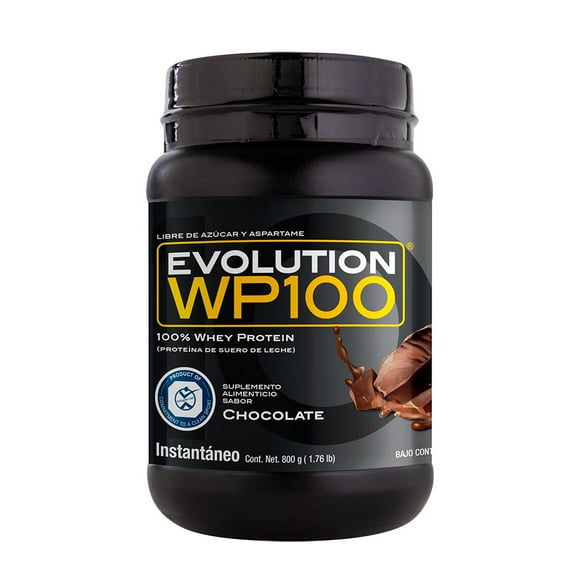 Proteína de Suero de Leche Evolution Nutraceutical WP100 800 Gramos Sabor Chocolate