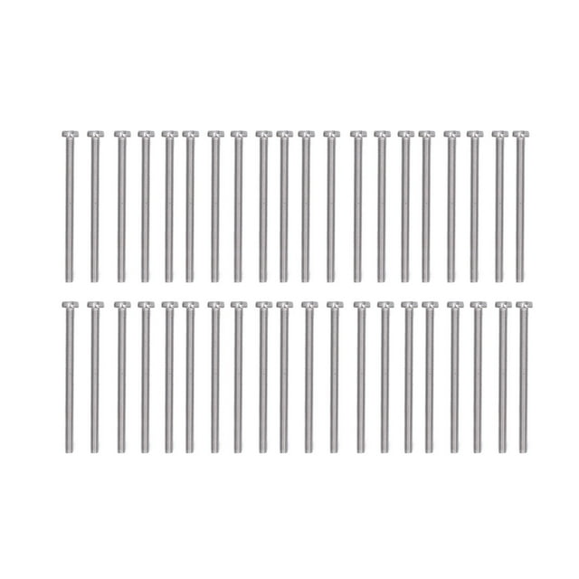 50Pcs Cheese Head Slot Screw A2 70 Stainless Steel Flat Screw Machinery M3 Screws Set