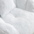 thumbnail image 4 of SESSLIFE Oversized Faux Fur Bean Bag Chair with Footstool, Giant Bean Bag Chair for Adults, Shell Shape Bean Bag Couch, Floor Sofa for Gaming Reading Living Room, White, 4 of 10