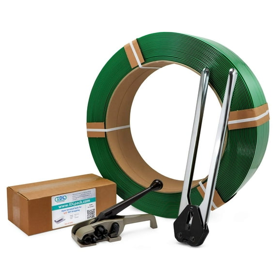 IDL Packaging 1/2" Polyester Strapping Kit, PRO - All You Need to Strap a Pallet