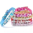 thumbnail image 4 of Collares de identificación para perros personalizados, colgante con nombre de mascota personalizado, collar de diamantes de imitación para gatos, correa para el cuello antipérdida para cachorros, sumi, 4 of 5