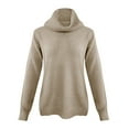 thumbnail image 7 of Oversized Sweaters For Women Casual Relaxed Fit Basic Solid Color Turtleneck Long Sleeve Stretch Pullover Jumper Top Comfortable Soft Fall Clothes, 7 of 7
