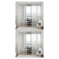 thumbnail image 3 of Inteprter Home Window Curtain Replacement Bedroom Flocking Decoration Drape Full Privacy Soft Protection Accessory Breathable Blanco 2piezas, 3 of 6