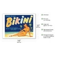 thumbnail image 2 of Bikini Brand - Produce of U.S.A. - Vintage Fruit Crate Label c.1950s - Bamboo Fine Art 290gsm Paper (Unframed) 12x16in, 2 of 4