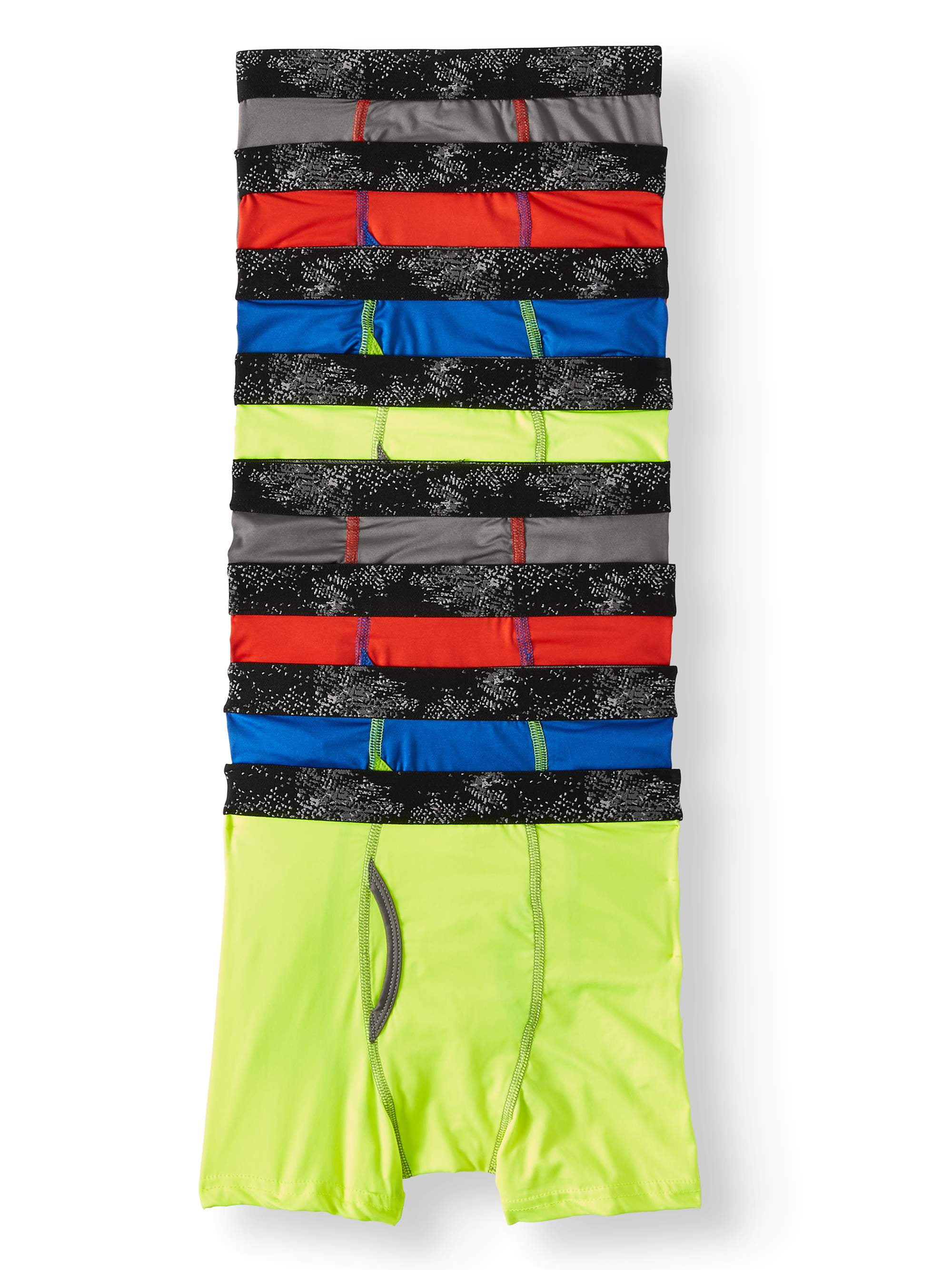 Athletic Works Boys Underwear, 8 Pack Space Dye Boxer Brief (Big Boys