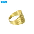 thumbnail image 3 of Unique Bargains Metal Sewing Thimbles, Adjustable Finger Protector Shield Thimble Ring, Golden 20Pcs, 3 of 6