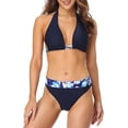 thumbnail image 1 of Charmo Womens Halter Bikini Swimsuit High Cut 2 Piece Bathing Suits, 1 of 8