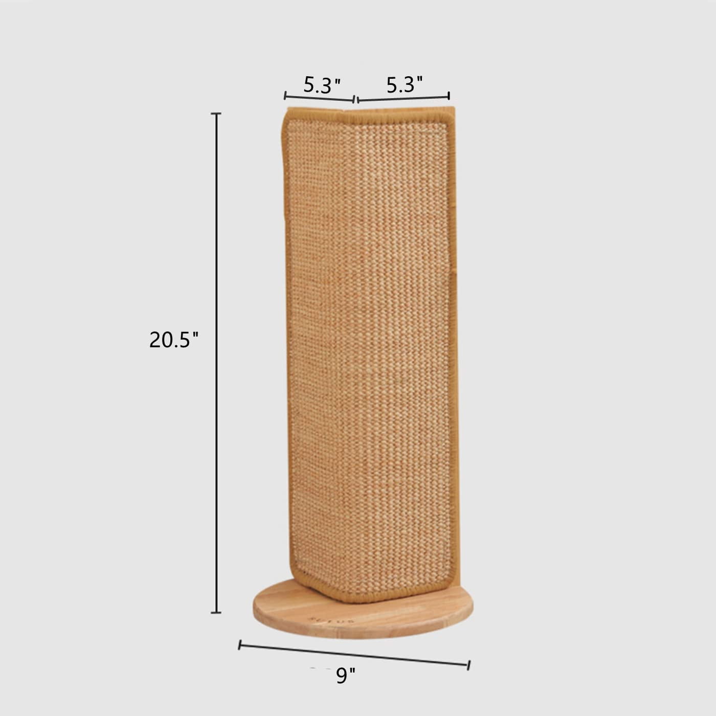 20.5" Tall No Drilling Wall Sofa Couch Corner Cat Sisal Scratcher,Scratching Post,Replaceable Sisal Scratch Pad Mat, Couch Protector