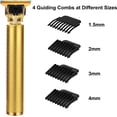 thumbnail image 3 of Recortadora de cabello (dorado) para hombres, kit de recortadora de barba para hombres, eléctrica, recortadora de cabello inalámbrica, kit de recortadora de barba, recargable, silenciosa para peluquería y familia ER, 3 of 5