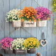 thumbnail image 6 of 8PCS Artificial Daisies Flowers Outdoor UV Resistant Plastic Fake Flowers Faux Plants Shrubs Bushes for Window Box Hanging Planter Farmhouse Indoor Outside Home Decor, 6 of 8