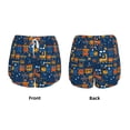 thumbnail image 3 of Yiaed Funny Steam Train Print Women's Running Shorts with Liner 3 Zipper Pockets Elastic Workout Athletic Gym Yoga Shorts-Large, 3 of 7