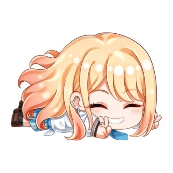 EARLFAMILY 5.1 Inch Cute Cartoon Kitagawa Marin Sticker Vinyl Decal for Bumper Motorcycle Trunk Scratch-proof Car Accessories