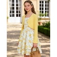 thumbnail image 5 of Aideaone Girls Dress Set Floral Spaghetti Strap Dress with Cardigan for Tweens Teens 7-14 Years, 5 of 8