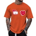 thumbnail image 1 of YDLCAFD Men's Print Theme T Shirt Printed Solid Color Short Sleeve Top, 1 of 4