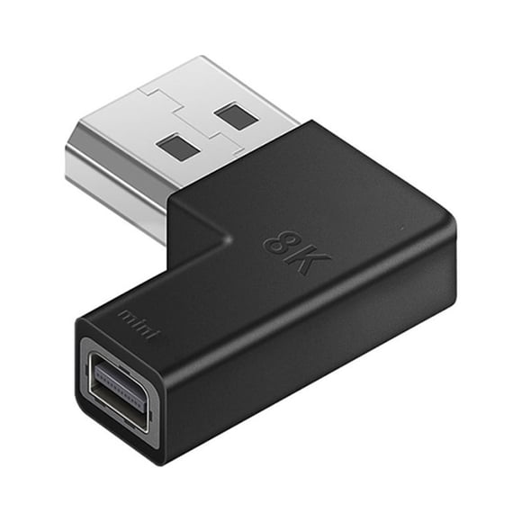 keepw Laptop Displayport Adaptor Office School Hotel Quick Speed 4K 120/144Hz 8K Converter Desktop PC Conversion Connection Type 3 Elbow