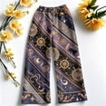 thumbnail image 5 of QWKLEAJ Halloween Pajama Pants Women Loose Fit Lounge Pants Pumpkin Cat Print Sleepwear Elastic Waist Casual Home Trousers Party Bottoms Long Pyjamas Comfy Loungewear Holiday Themed Nightwear, 5 of 6