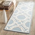 thumbnail image 3 of Safavieh Cambridge Collection CAM721B Handmade Moroccan Geometric Blue and Ivory Premium Wool Area Rug (4' x 6'), 3 of 8