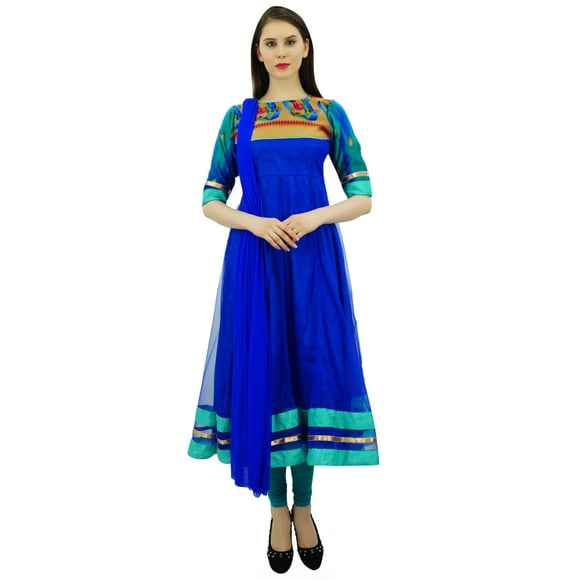 Atasi Womens Anarkali Kurta Salwaar Kameez Suit with Dupatta Chic Ethnic Dress