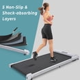 thumbnail image 3 of 2 IN 1 Under Desk Treadmill 2.5Hp, Ultra-Quiet with Bluetooth App and Speaker Remote Control- Electric Sport Walking Pad Jogging for Home/Office Use, 260 lb, Silver, 3 of 6