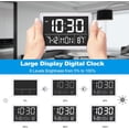 thumbnail image 3 of Digital Clock, Small Clock/Table Clock, 12/24H, Adjustable Brightness/Volume, Temperature Detect, Snooze, Desk Clock for Bedroom, Bedside, Living Room, Office, Living Room(Black), 3 of 8