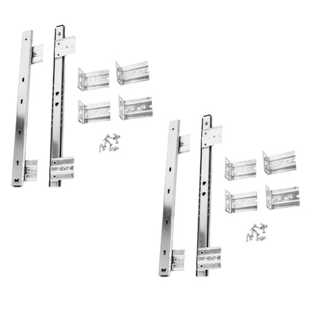 Milisten 2Pairs Plated Silver Drawer Slide Rail for Smooth Cabinet Closing Durable Stainless Steel