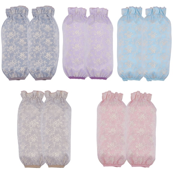 5 Pairs Stain Resistant Sleeves Kitchen Oilproof Arm Sleeves Covers Protector Waterproof Winter Double Layer Oversleeves Sleevelet Cleaning